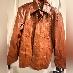 Vintage women’s Caribu by Briarcliff  Brown Leather Jacket size medium